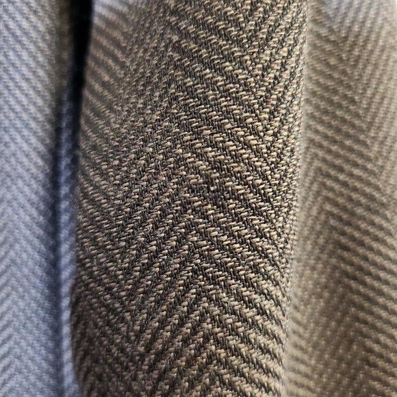 Vintage Chaus Blazer Herringbone Lambswool  Rayon Suit Separate Brown Size 8 - Picture 5 of 16